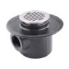 124W Coladera base ancha de una boca con rejilla redonda - 124W