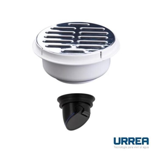 170V Coladera universal redonda con rejilla de plástico cromado - 170V