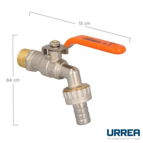Llave de esfera niquelada con adaptador - 19ED.13