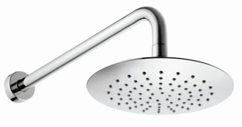 Regadera de plato redonda de 20cm con brazo y chapetón VERMONT® - 2095B.9
