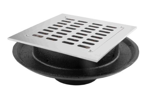 Coladera cuadrada para exteriores con campana - 224RC