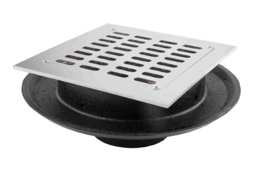 Coladera cuadrada para exteriores con campana - 224RC