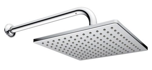 Regadera de plato cuadrada de 22 cm con brazo y chapetón - 2261B