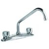 Mezcladora de 8" para cocina con cubierta y manerales QUEEN / Bajo plomo - 318Q