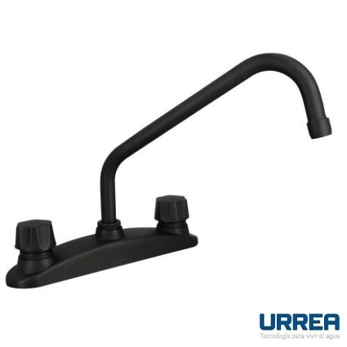 Mezcladora de 8" para cocina con manerales QUEEN negro mate - 318QC.2