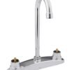 Mezcladora de 8" para cocina cuello de ganso con cubierta / No incluye manerales - 320