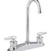 Mezcladora de 8" para cocina cuello de ganso con cubierta y manerales LEBARÓN - 320LB