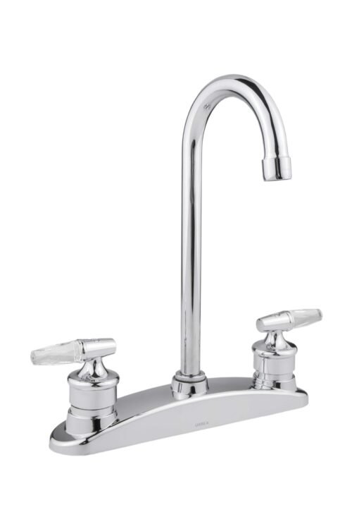 Mezcladora de 8" para cocina cuello de ganso con cubierta y manerales LEBARÓN - 320LB