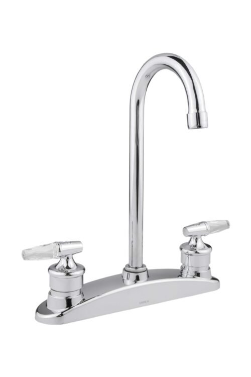 Mezcladora de 8" para cocina cuello de ganso con cubierta y manerales LEBARÓN - 320LB