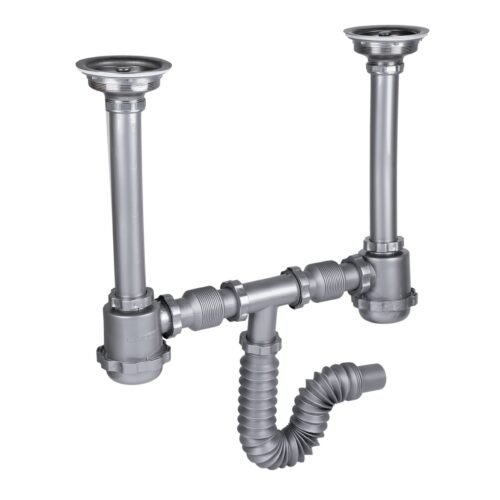 Céspol flexible gris doble con contracanasta - 3735G