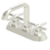 Mezcladora de 4" para lavabo con manerales de cruceta - 46MC