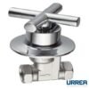 Juego de llaves de empotrar inox con maneral cruceta cromo - 52AIC