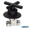 Juego de llaves de empotrar inox con maneral cruceta negro mate - 52AIC.2
