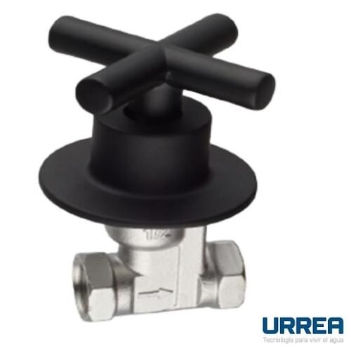 Juego de llaves de empotrar inox con maneral cruceta negro mate - 52AIC.2