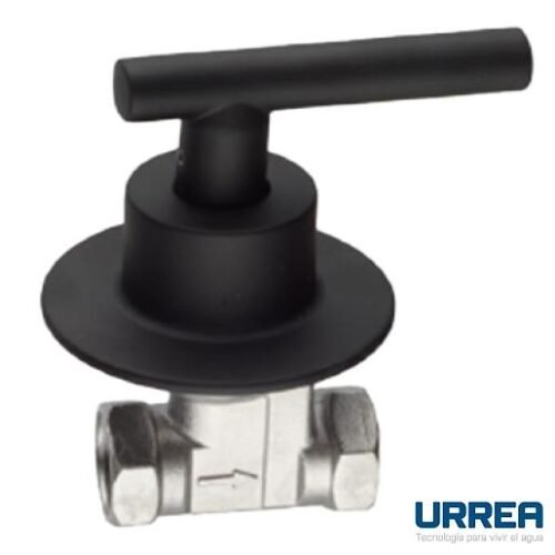 Juego de llaves de empotrar inox con maneral palanca negro mate - 52AIP.2