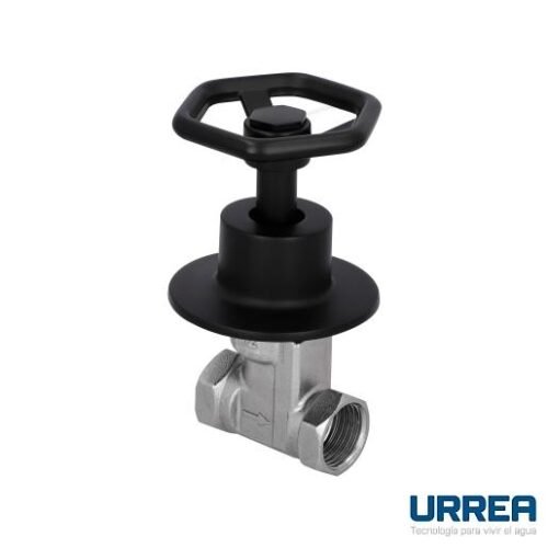 Juego de llaves de empotrar inox con maneral volante negro mate - 52AIV.2
