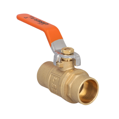 Válvula de esfera soldable de latón natural de 400 WOG, de 1" - 567.25