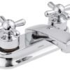 Mezcladora de 4" para lavabo con manerales de cruceta NIZA - 59CN