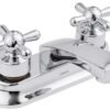 Mezcladora de 4" para lavabo con manerales de cruceta NIZA - 59CN