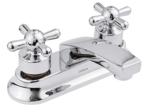 Mezcladora de 4" para lavabo con manerales de cruceta NIZA - 59CN