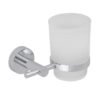 Portacepillos con vaso de vidrio - 706CL.07