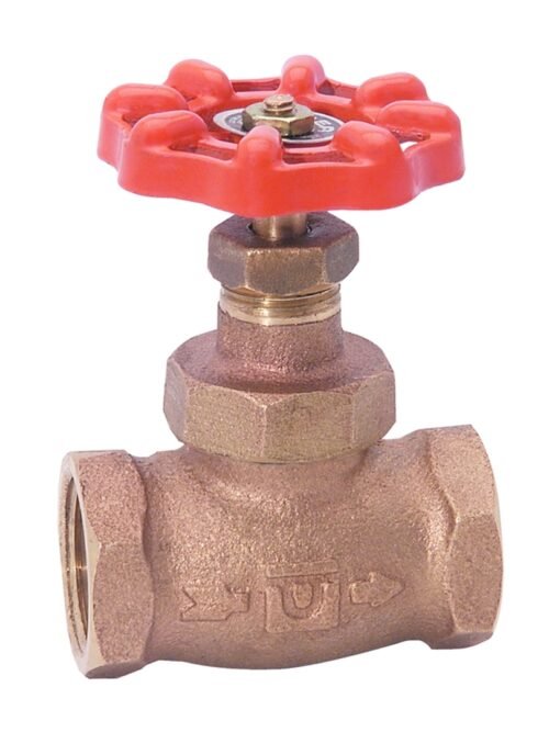 Válvula de globo roscable de bronce con disco de teflón de 1/2" - 75T.13
