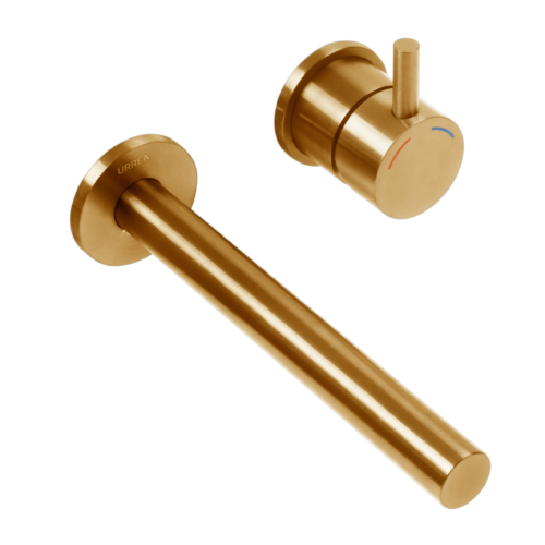 Monomando a muro para lavabo INOX® Oro - 9036INOX.5