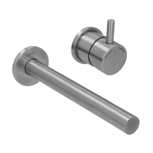 Monomando a muro para lavabo INOX® Satin - 9036INOX.9