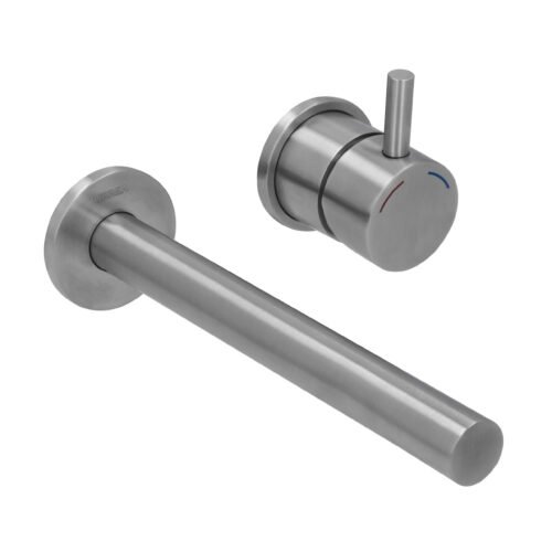 Monomando a muro para lavabo INOX® Satin - 9036INOX.9