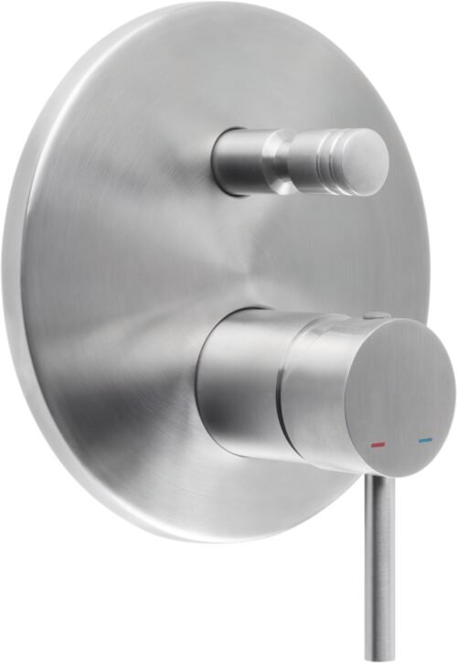 Monomando con desviador para regadera y/o tina INOX® Satin - 9038INOX.9