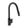 Monomando para cocina de nariz retráctil y 2 funciones JYM negro - 9445JM.2