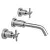 Mezcladora de taladros separados a muro para lavabo INOX® - 9709INOX