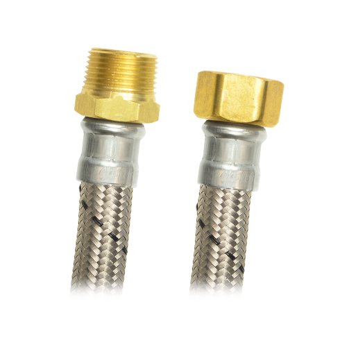 Manguera boiler acero inox, 3/4" macho x 3/4", 40cm - AB-B40
