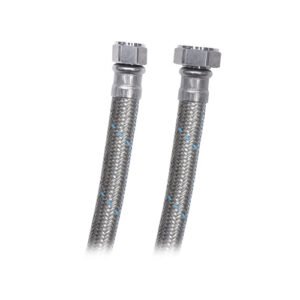 Manguera boiler, acero, 1/2" x 3/4", 80cm - AB-H80