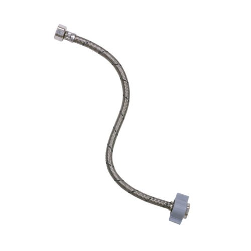 Paq. 6 manguera lavabo/fregadero, acero premium, 1/2" x 1/2", 55cm - AL-A55-PP