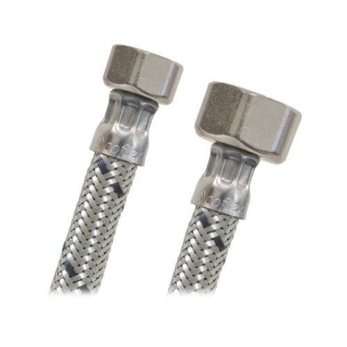 Manguera lavabo/fregadero, acero premium, 3/8" x 1/2", 40cm - AL-G40