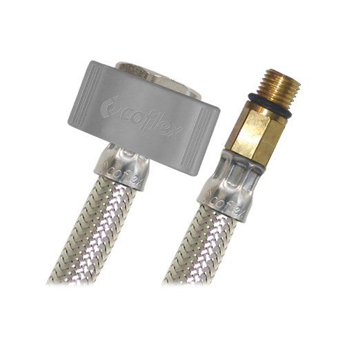 Manguera monomando acero premium, 1/2" x 3/8", 70cm - AL-L70