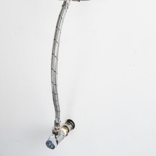 Manguera lavabo/fregadero, acero premium, 1/2" x 1/2" x 1/2", 55cm - AL-T55-5