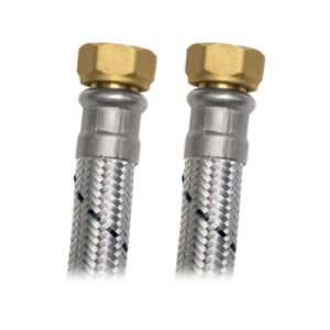 Manguera medidor agua acero inox, 1/2" x 1/2", 50cm - AM-D50