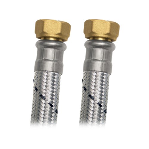 Manguera medidor agua acero inox, 1/2" x 1/2", 50cm - AM-D50