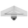 Coladera triangular con cubierta de acero inoxidable para esquina - CEINOX