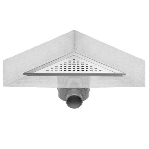 Coladera triangular con cubierta de acero inoxidable para esquina - CEINOX