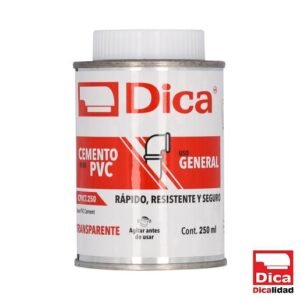 Cemento Transparente P/ Pvc Lata 250Ml - CPVCT.250