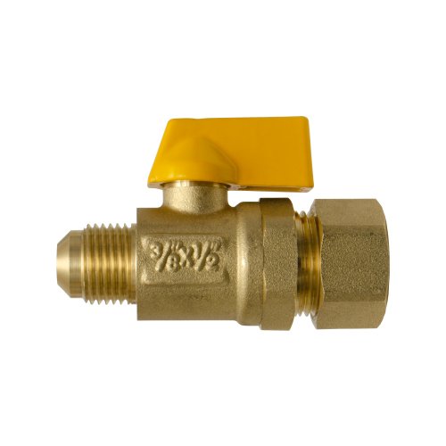 Llave de control p/gas recta, 1/2 T.C. x 3/8" - IP-201