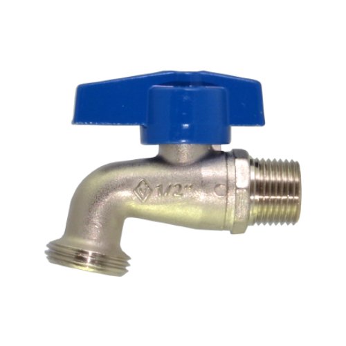 Llave lavandería corta 1/2" M.N.P.T. x 3/4" N.H. - IP-702