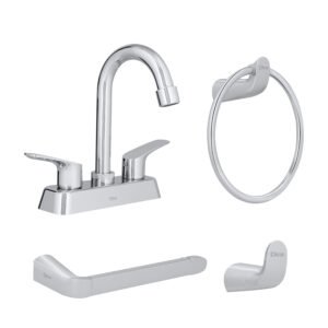 Kit con mezcladora y juego de accesorios para baño - KD007