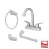Kit con mezcladora y juego de accesorios para baño - KD007