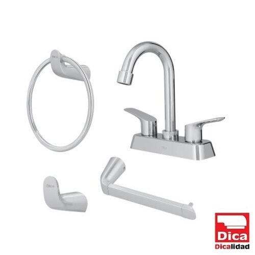 Kit con mezcladora y juego de accesorios para baño - KD007
