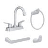 Kit con mezcladora y juego de accesorios para baño - KD007