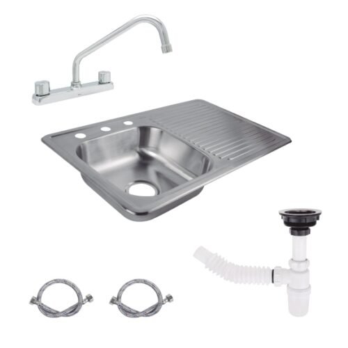 KIT tarja escurridero derecho con mezcladora,céspol y mangueras - KTDMMC